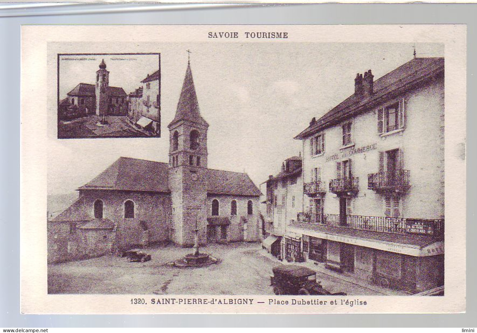 73 - SAINT PIERRE-D'ALBIGNY - PLACE DUBETTIER Et ÉGLISE - AUTOMOBILE -  - Saint Pierre D'Albigny