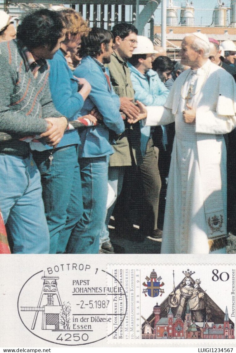 PAPA GIOVANNI PAOLO II DURANTE IL SUO VIAGGIO DEL 1987 IN GERMANIA - Popes