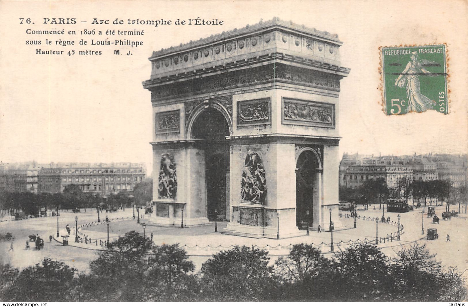 75-PARIS ARC DE TRIOMPHE-N°4189-D/0303 - Triumphbogen