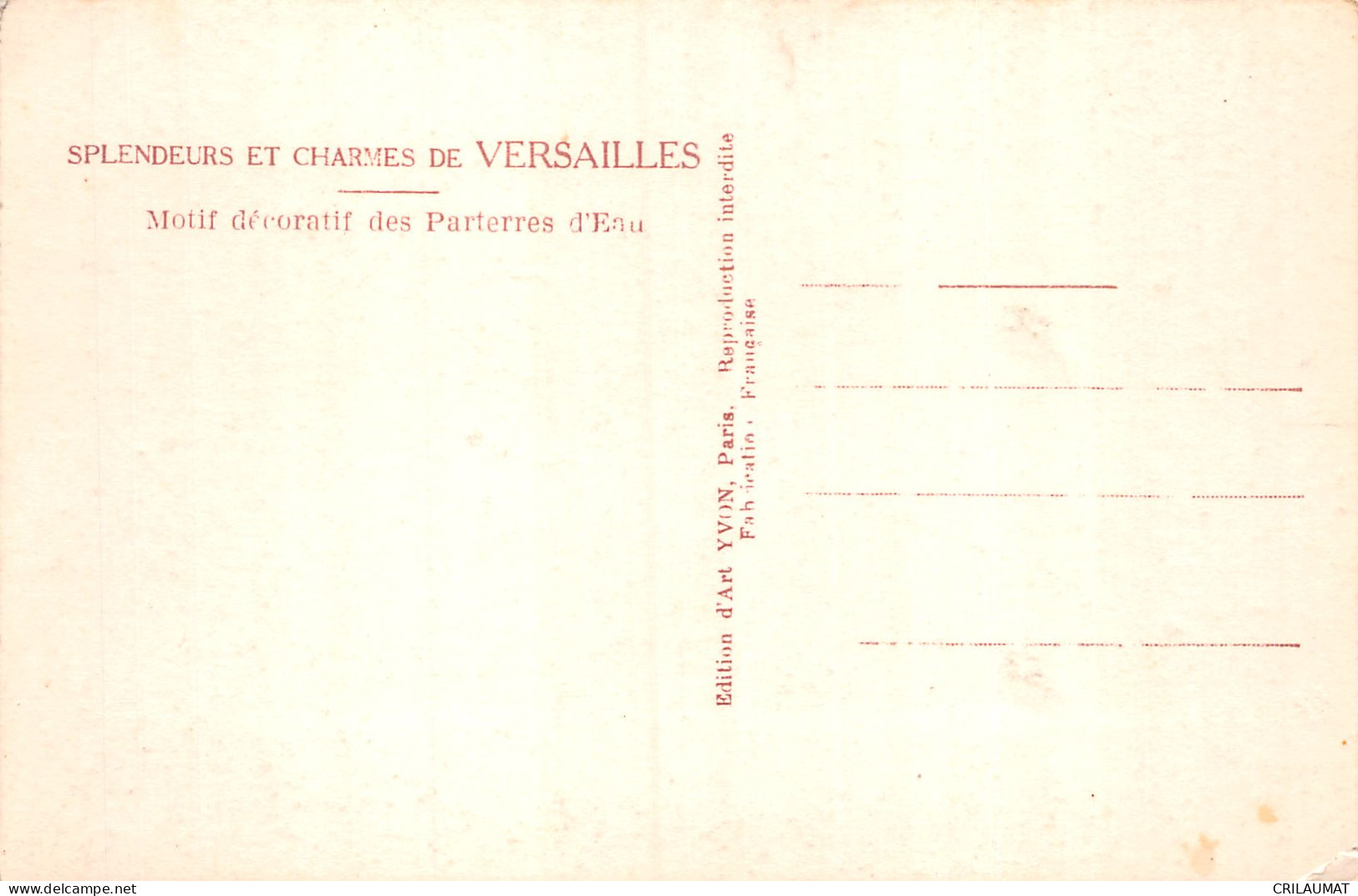 78-VERSAILLES CHÂTEAU ET PARTERRES D EAU-N°LP5135-D/0167 - Versailles (Château)