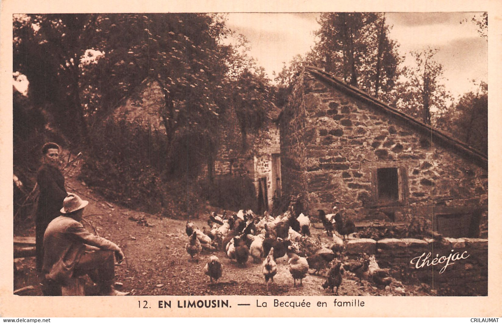 87-EN LIMOUSIN FOLKLORE LA BECQUEE EN FAMILLE-N°LP5135-C/0211 - Andere & Zonder Classificatie