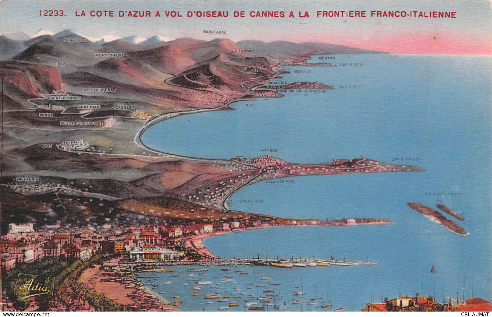 06-COTE D AZUR DE CANNES A LA FRONTIERE FRANCO ITALIENNE-N°LP5135-C/0125 - Altri & Non Classificati