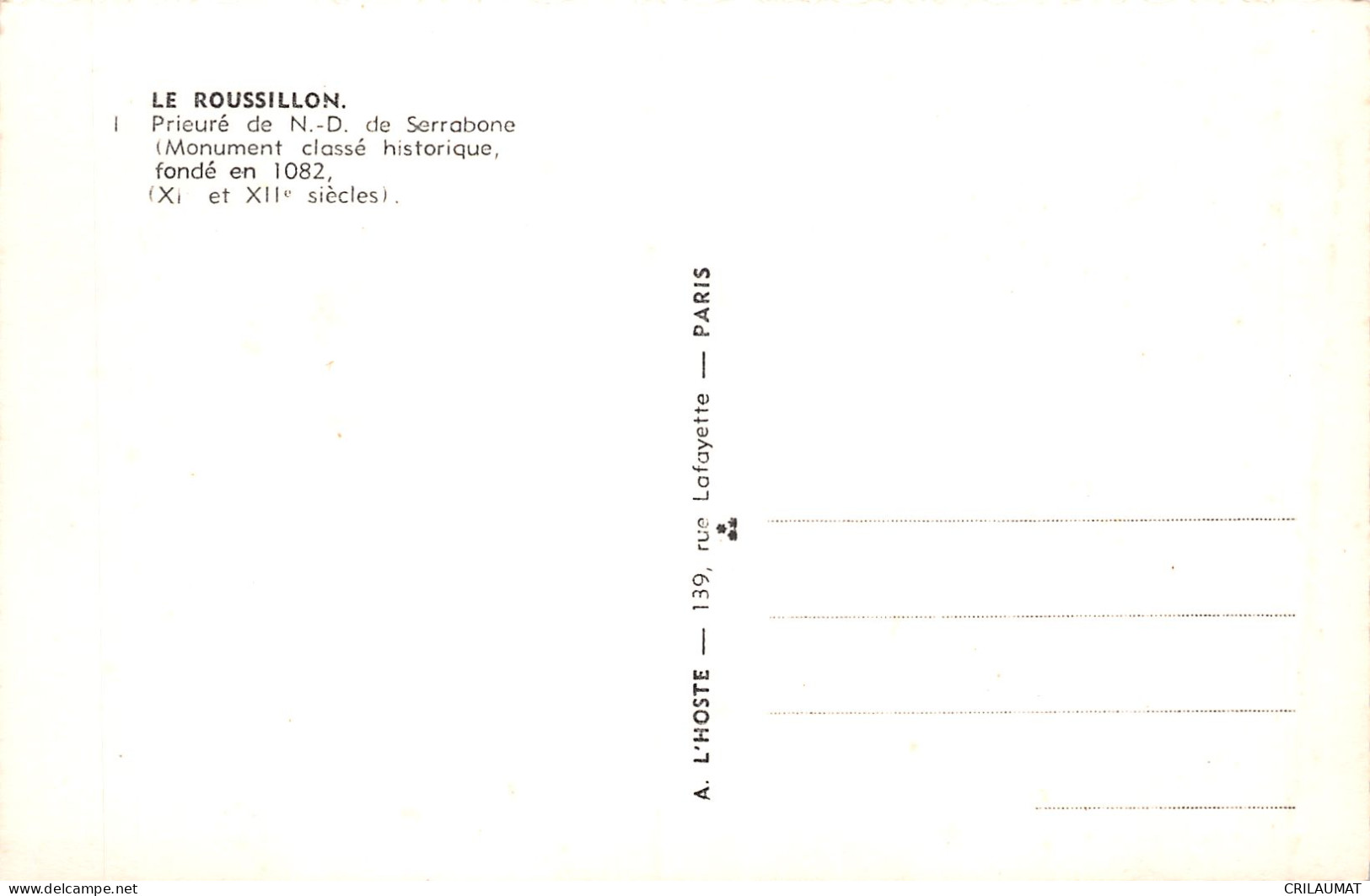 66-NOTRE DAME DE SERRABONE-N°LP5135-B/0327 - Autres & Non Classés