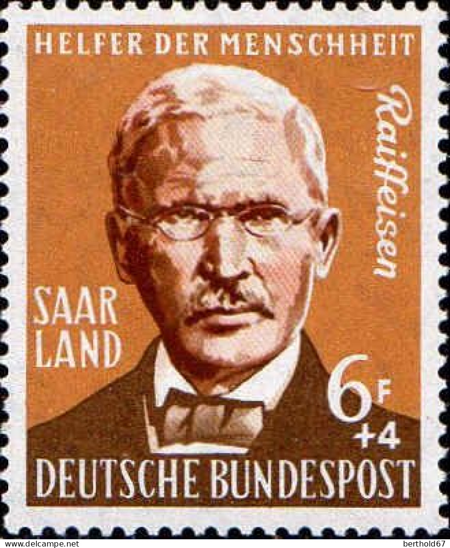 Sarre Poste N** Yv:423 Mi:441 Friedrich Wilhelm Raiffeisen - Unused Stamps