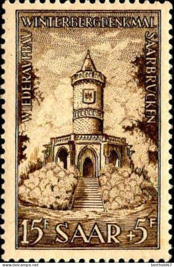 Sarre Poste N** Yv:357 Mi:375 Wiederaufbau Winterbergdenkmal Saarbrücken - Unused Stamps