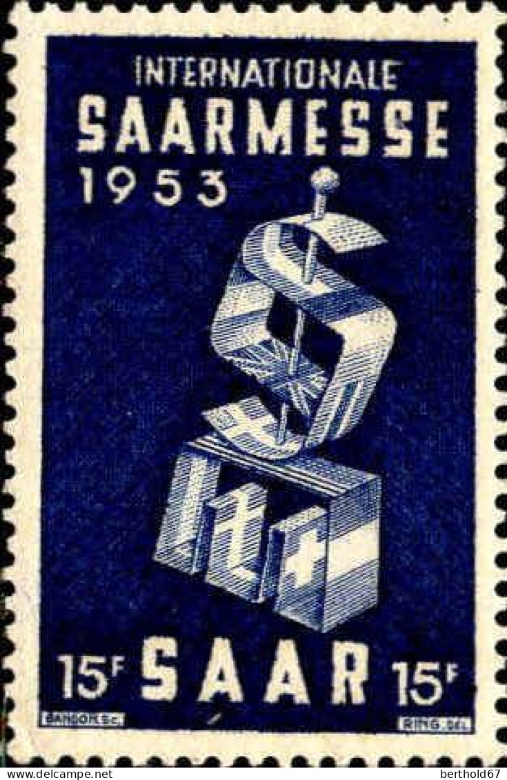 Sarre Poste N** Yv:319 Mi:341 Internationale Saarmesse - Unused Stamps