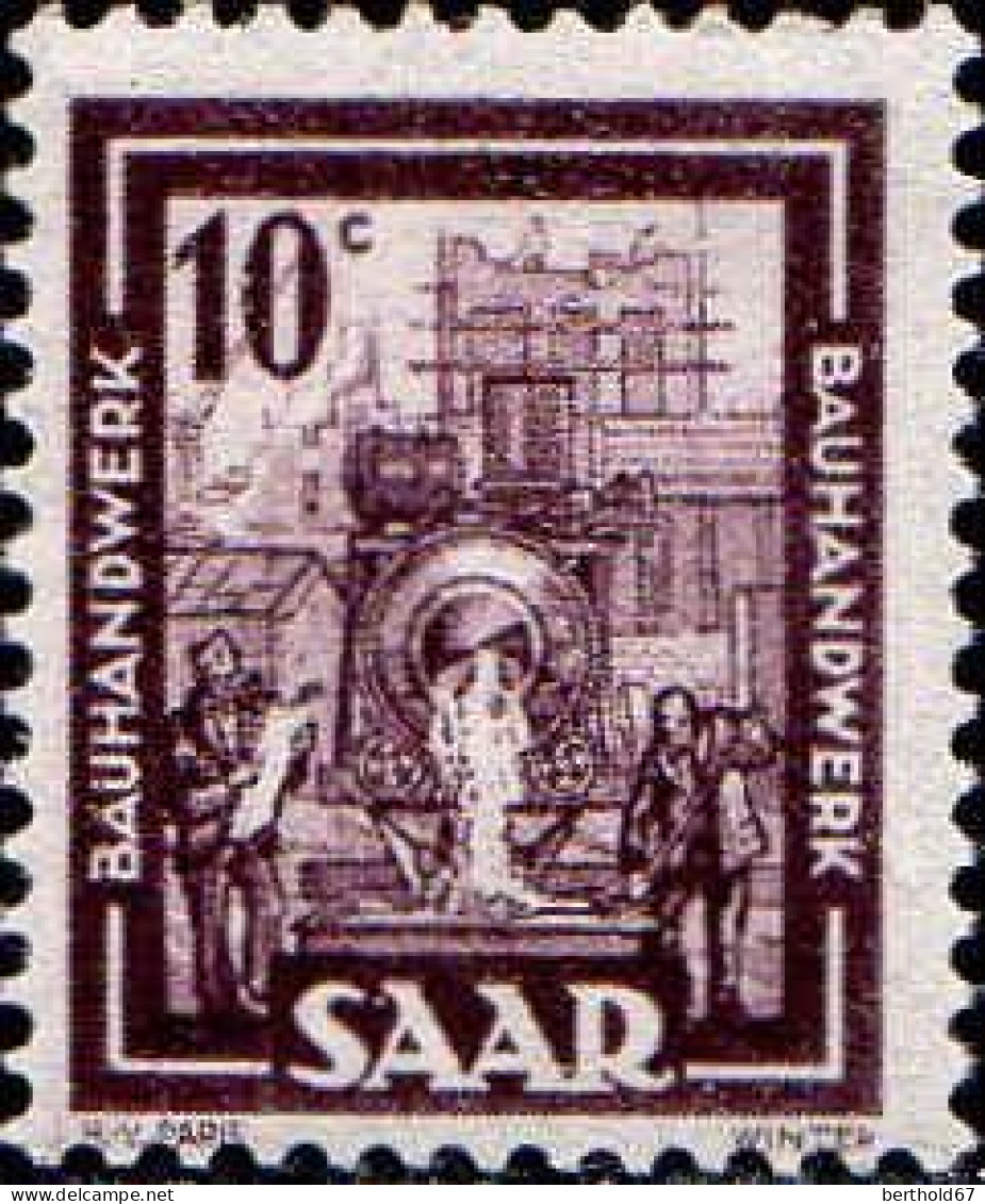 Sarre Poste N** Yv:255 Mi:272 Bauhandwerk - Unused Stamps