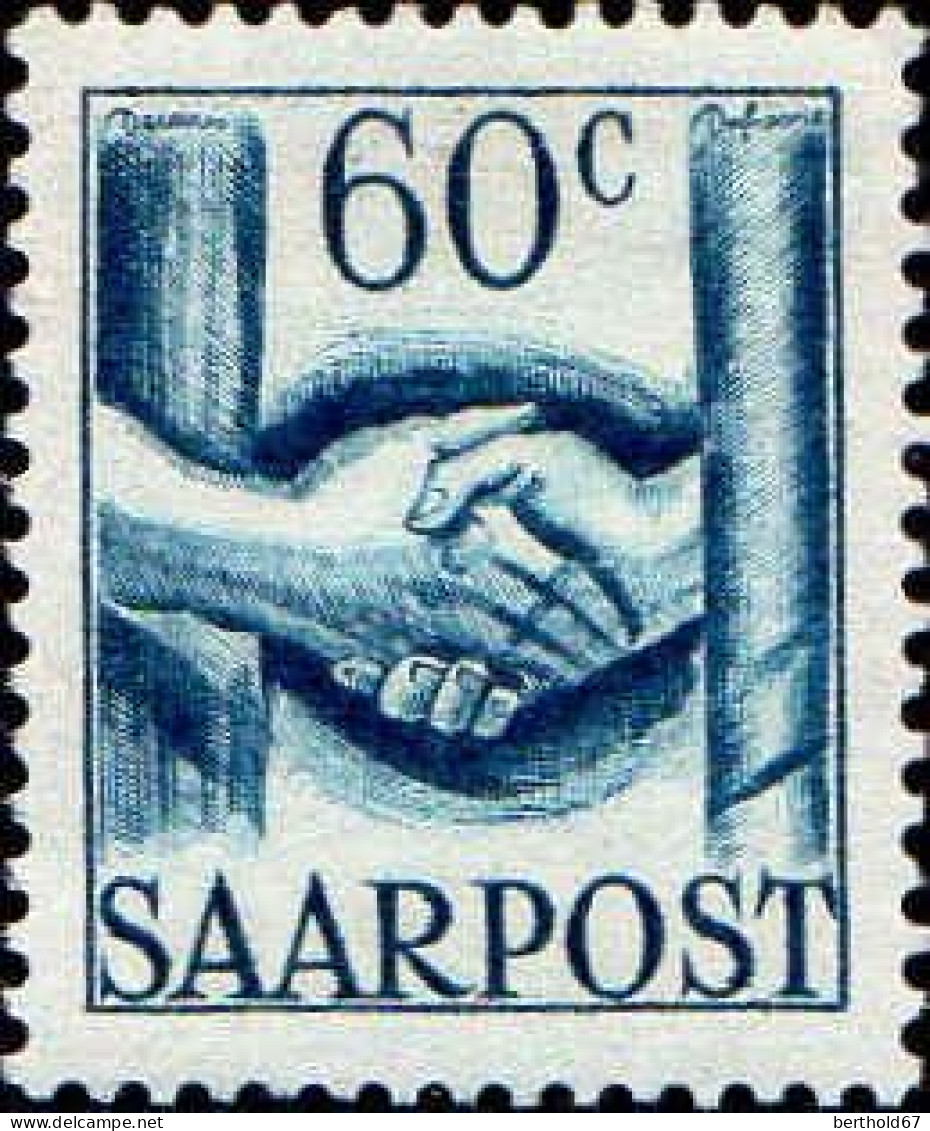 Sarre Poste N** Yv:232 Mi:240 Poignée De Main - Unused Stamps