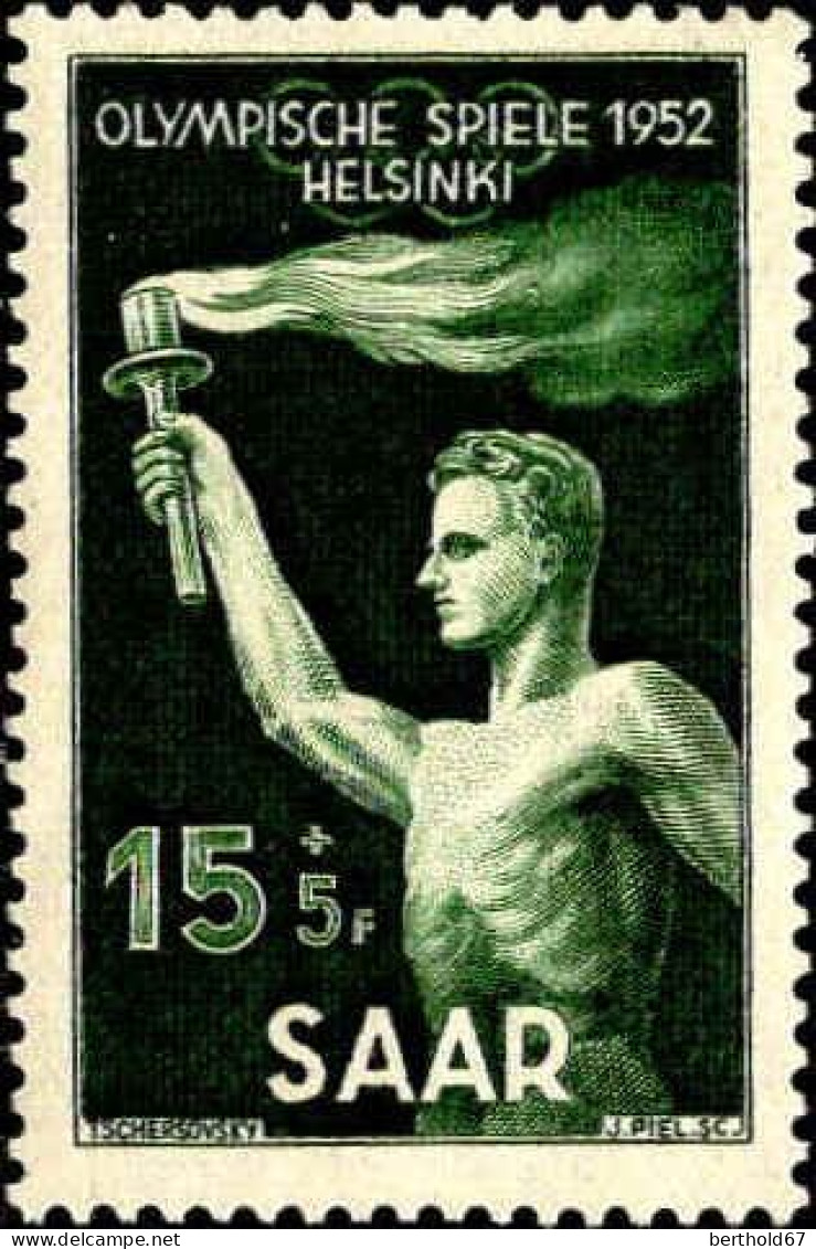 Sarre Poste N* Yv:301 Mi:314 Olympische Spiele Helsinki (Trace De Charnière) - Unused Stamps