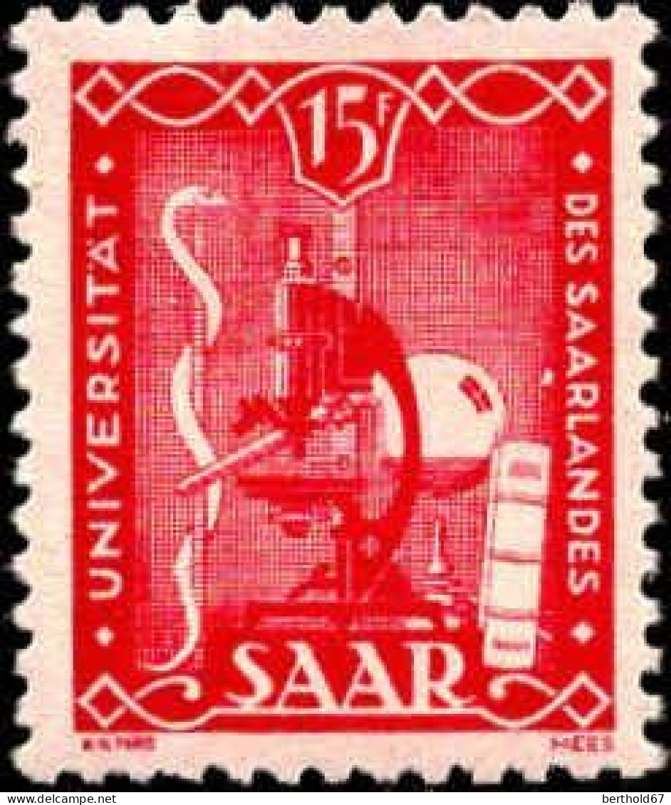 Sarre Poste N* Yv:252 Mi:264 Universität Des Saarlandes (Trace De Charnière) - Unused Stamps