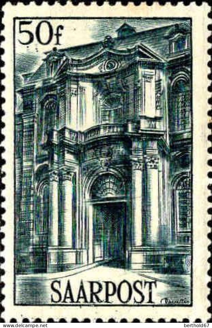Sarre Poste N* Yv:243 Mi:251 Abbaye Benedictine Mettlach (Trace De Charnière) - Nuevos
