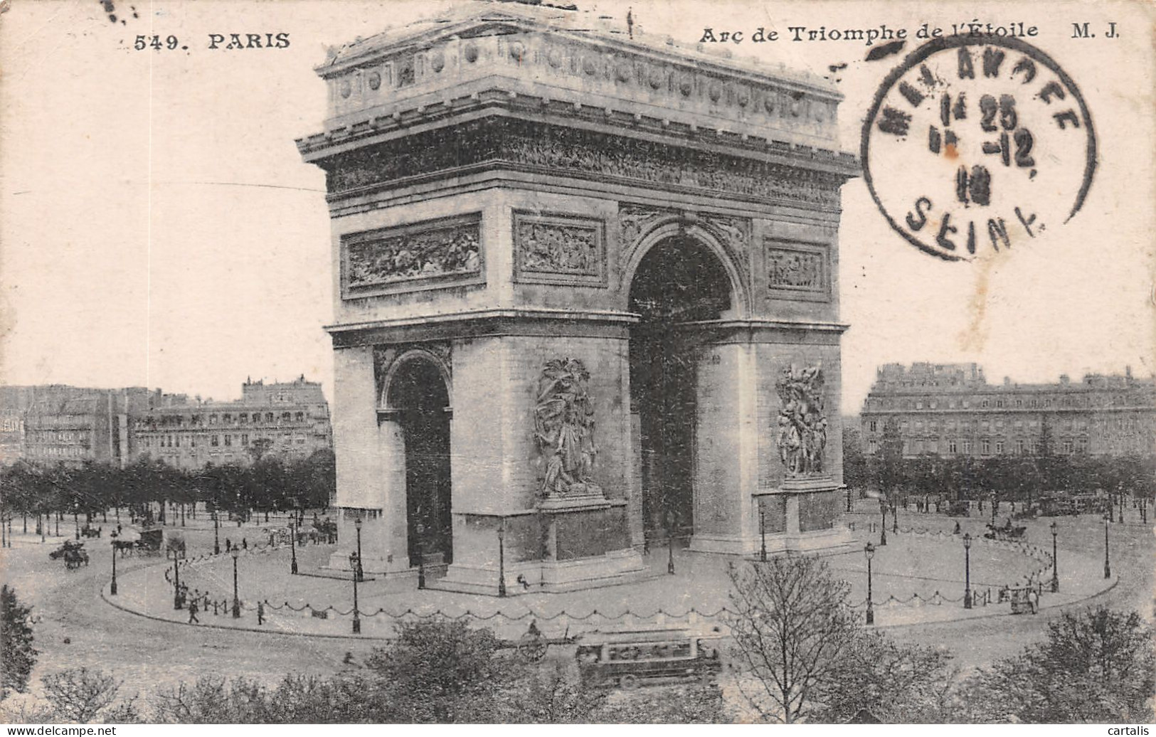 75-PARIS ARC DE TRIOMPHE-N°4189-H/0311 - Triumphbogen