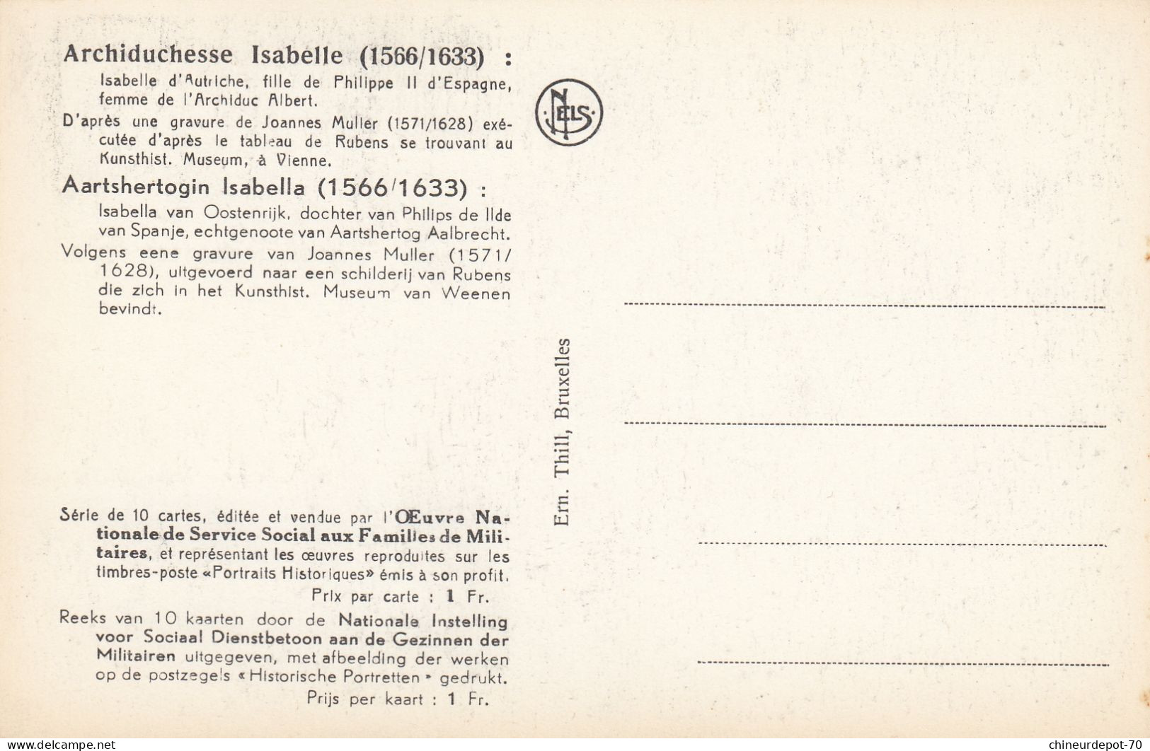 ARCHIDUCHESSE ISABELLE .1566.1633. - Other & Unclassified