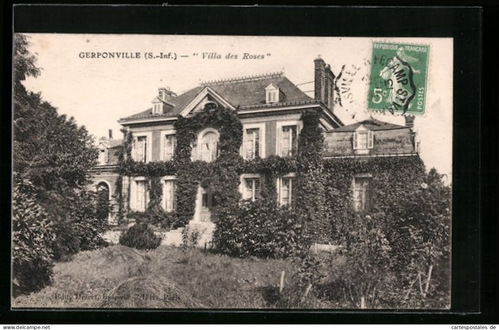 CPA Gerponville, Villa Des Roses  - Andere & Zonder Classificatie