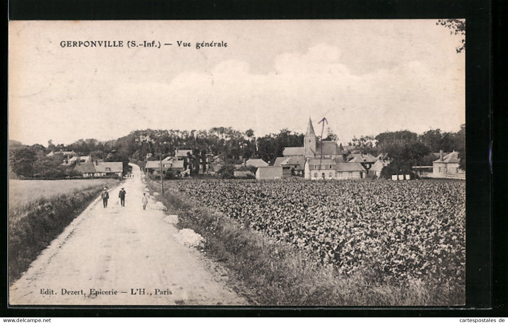 CPA Gerponville, Vue Générale  - Other & Unclassified