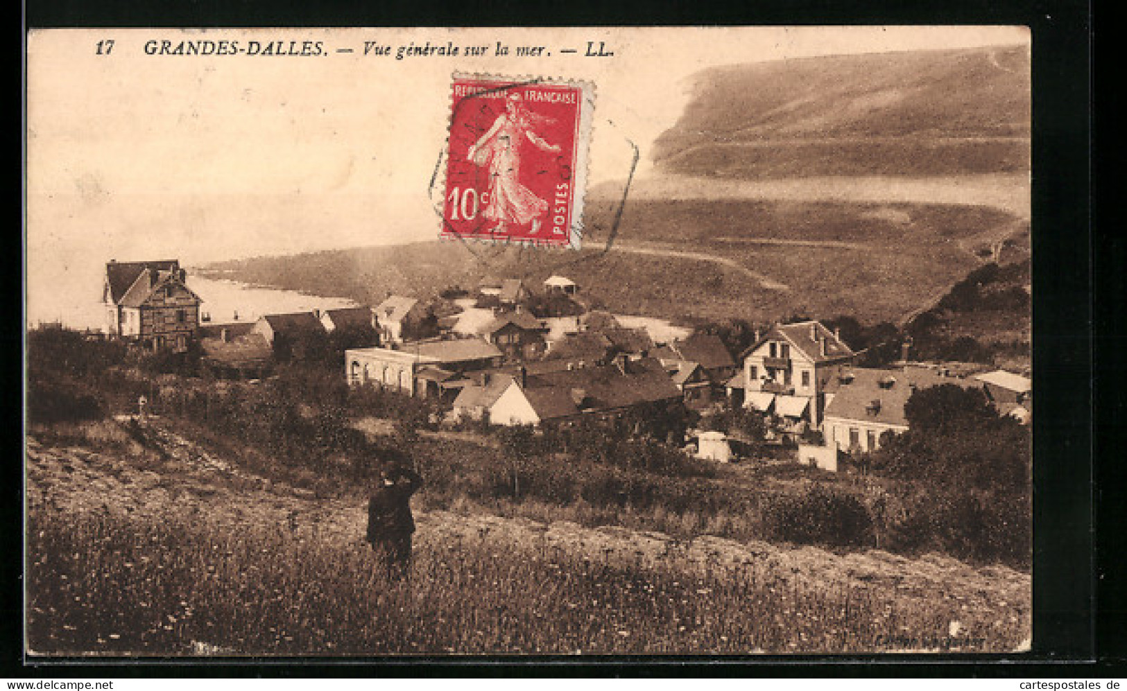 CPA Grandes-Dalles, Vue Générale Sur La Mer  - Sonstige & Ohne Zuordnung