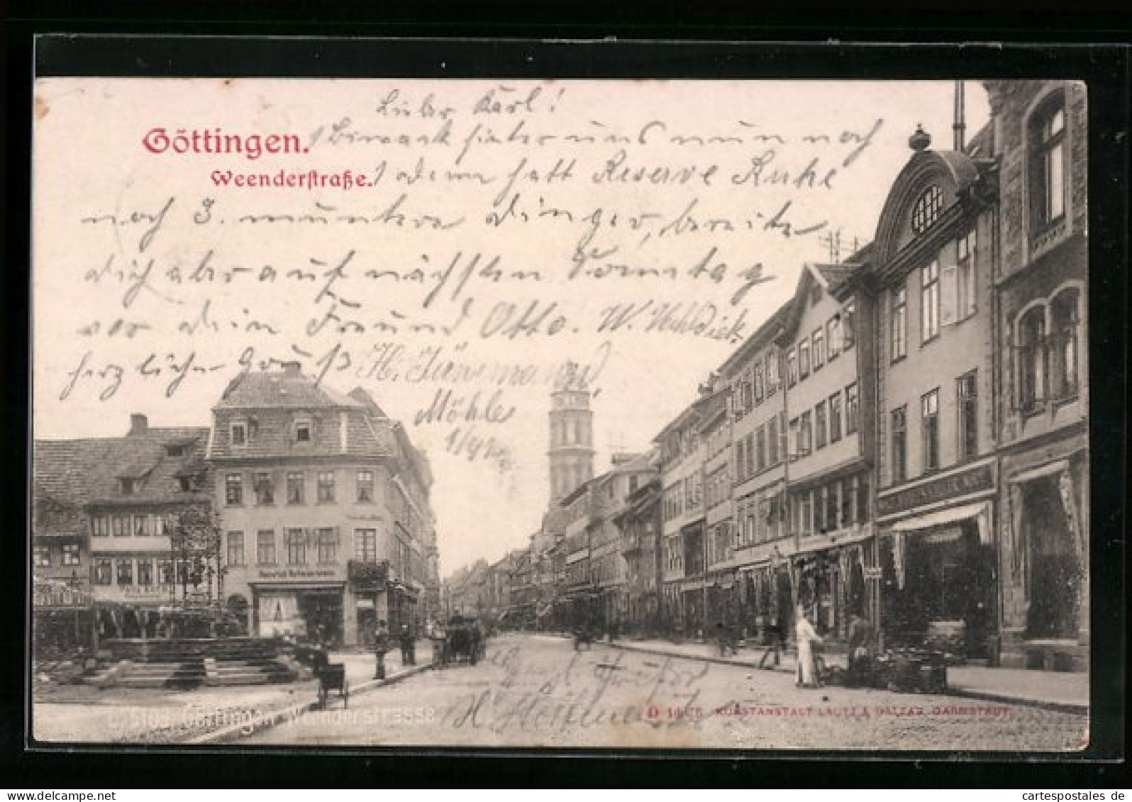 AK Göttingen, Weenderstrasse  - Goettingen