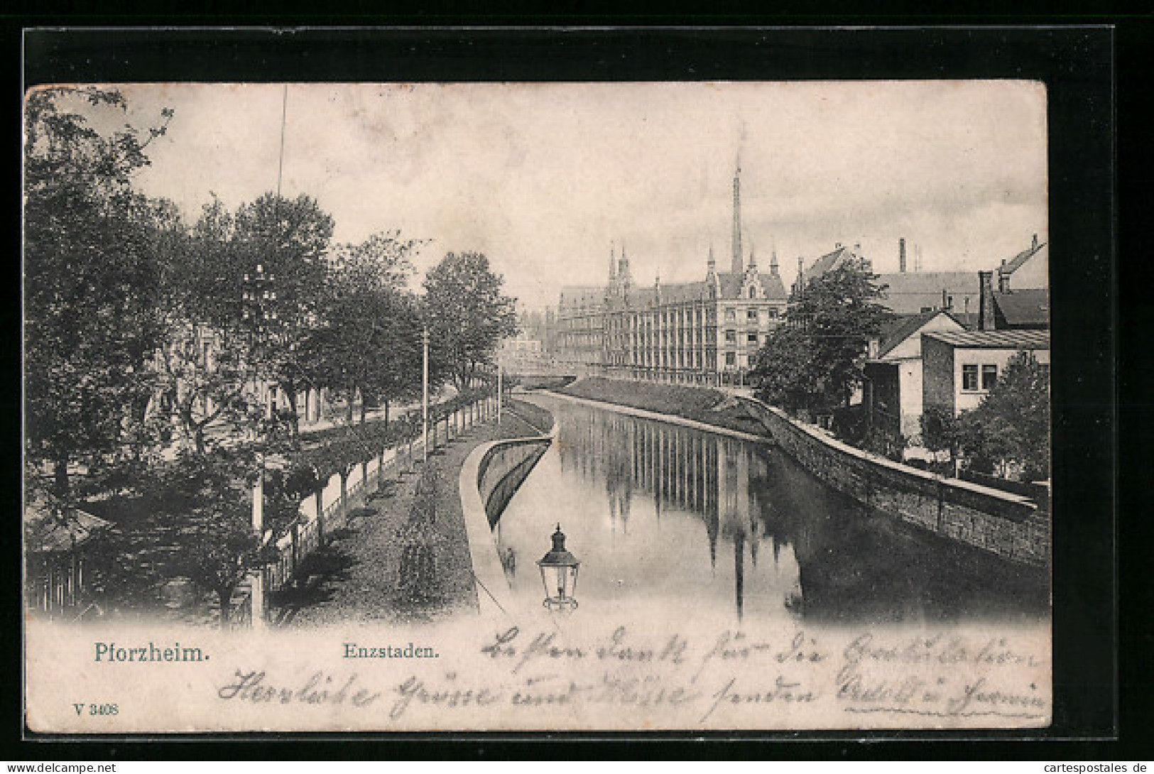 AK Pforzheim, Enzstaden Mit Brücke  - Pforzheim