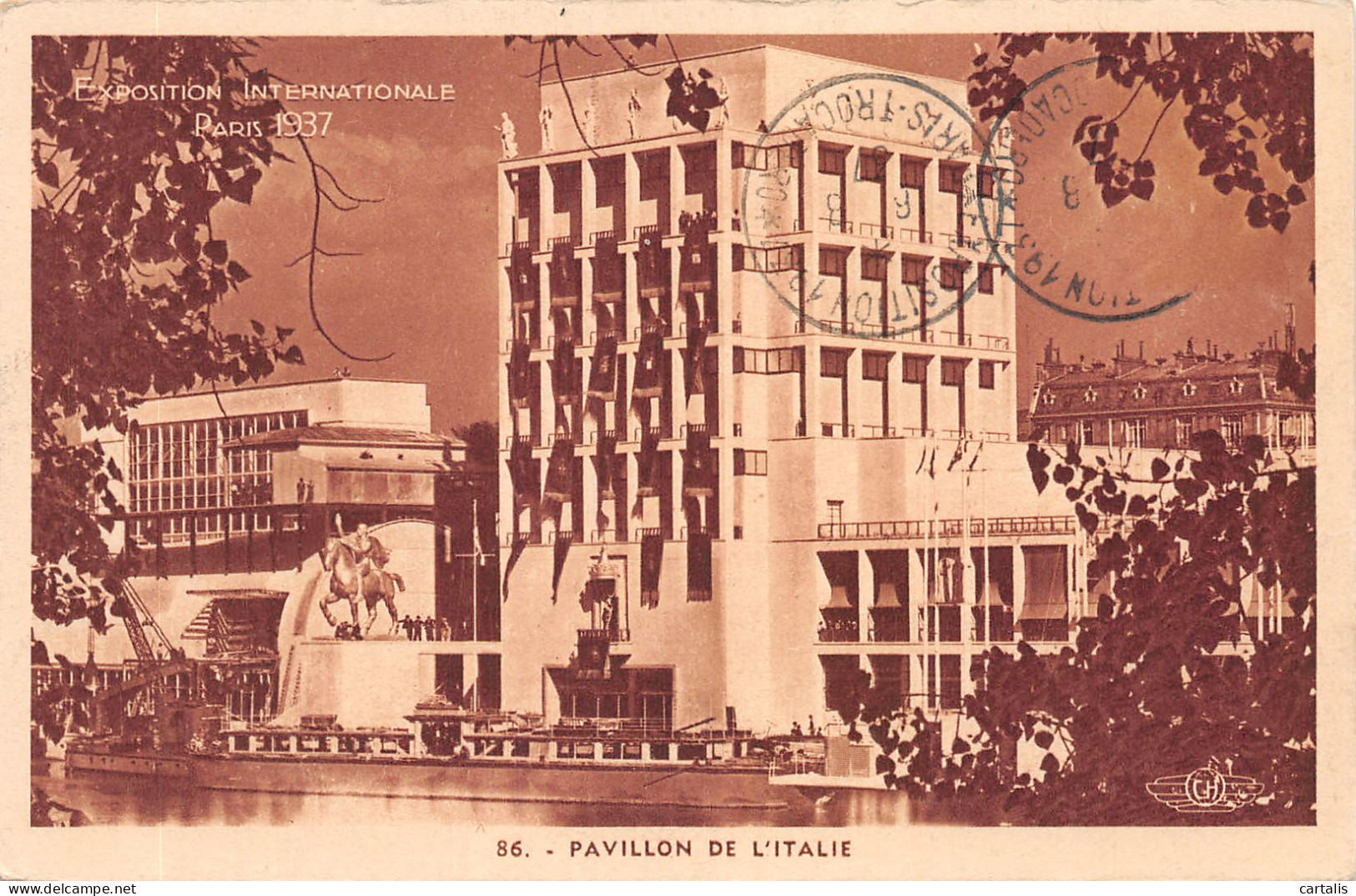 75-PARIS EXPO INTERNATIONALE 1937 PAVILLON DE L ITALIE-N°4190-C/0021 - Exposiciones