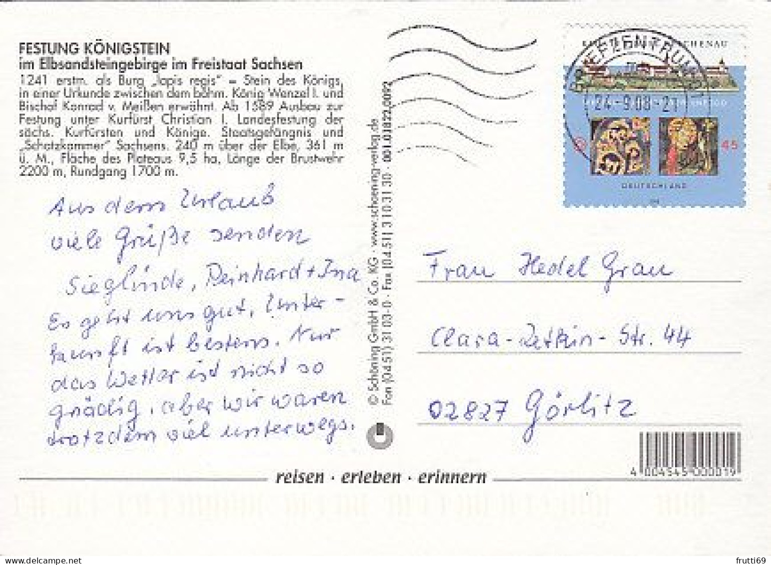 AK 211593 GERMANY - Festung Königstein - Koenigstein (Saechs. Schw.)