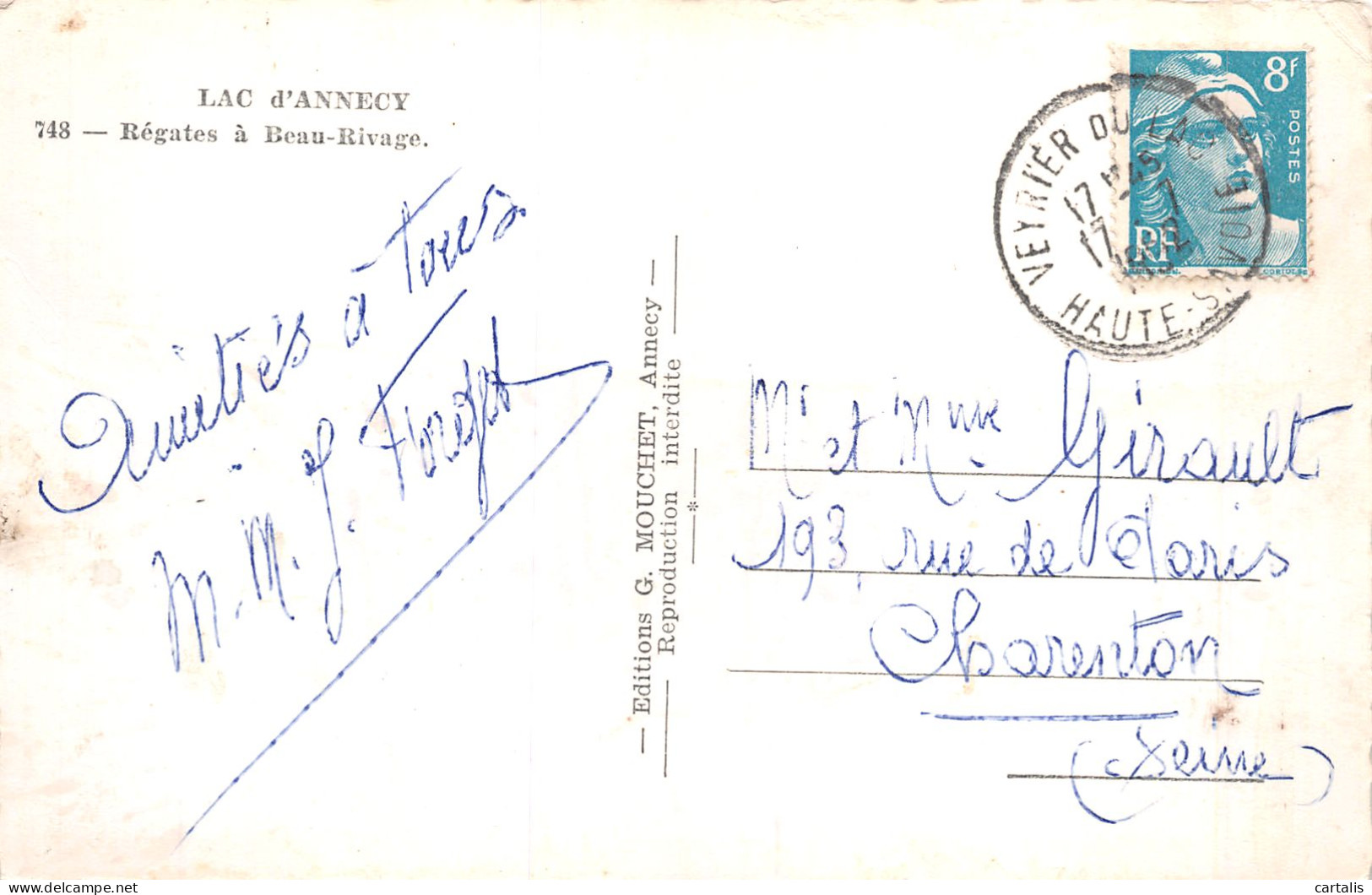 74-LAC D ANNECY-N°4190-A/0269 - Other & Unclassified