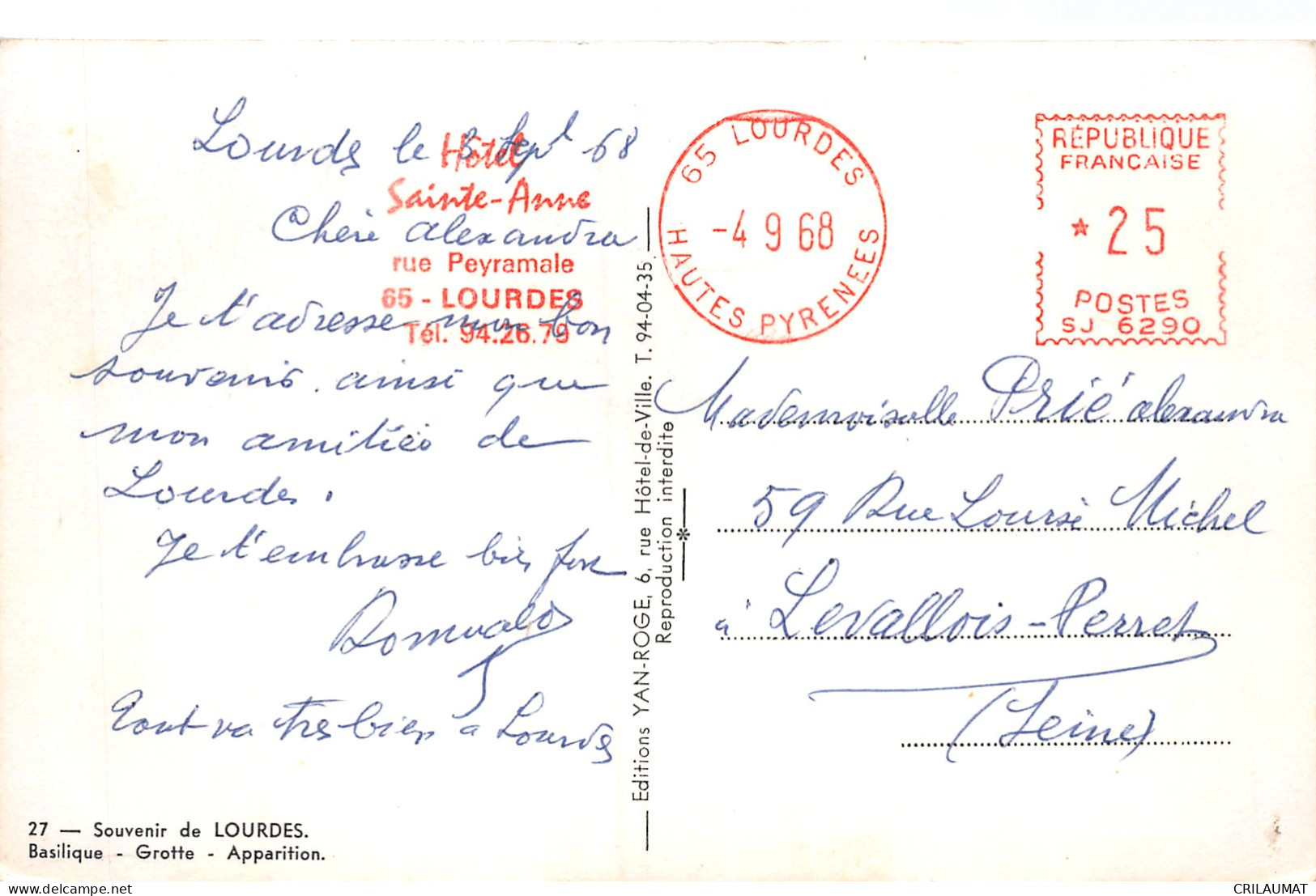 65-LOURDES-N°5136-A/0167 - Lourdes