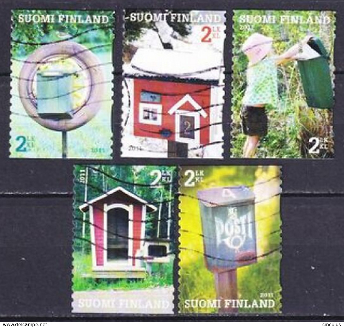 2011. Finland. Mail Boxes. Used. Mi. Nr. 2080-84 - Usados