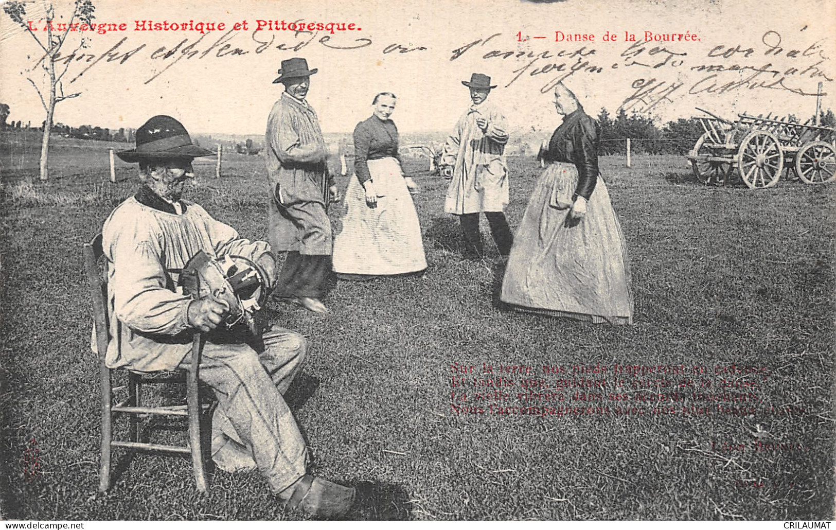 63-AUVERGNE FOLKLORE DANSE DE LA BOURREE-N°LP5135-H/0213 - Sonstige & Ohne Zuordnung