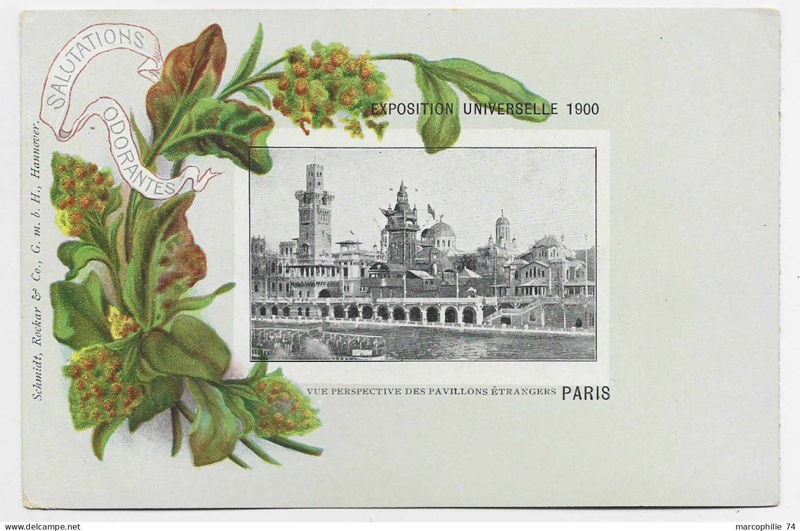 CARTE NEUVE ODORANTES EXPOSITION UNIVERSELLE 1900 PARIS PAVILLONS ETRANGERS - 1877-1920: Periodo Semi Moderno