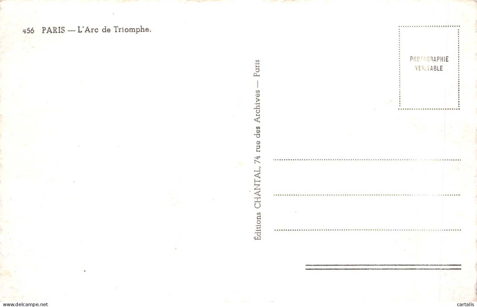 75-PARIS ARC DE TRIOMPHE-N°4190-E/0383 - Triumphbogen