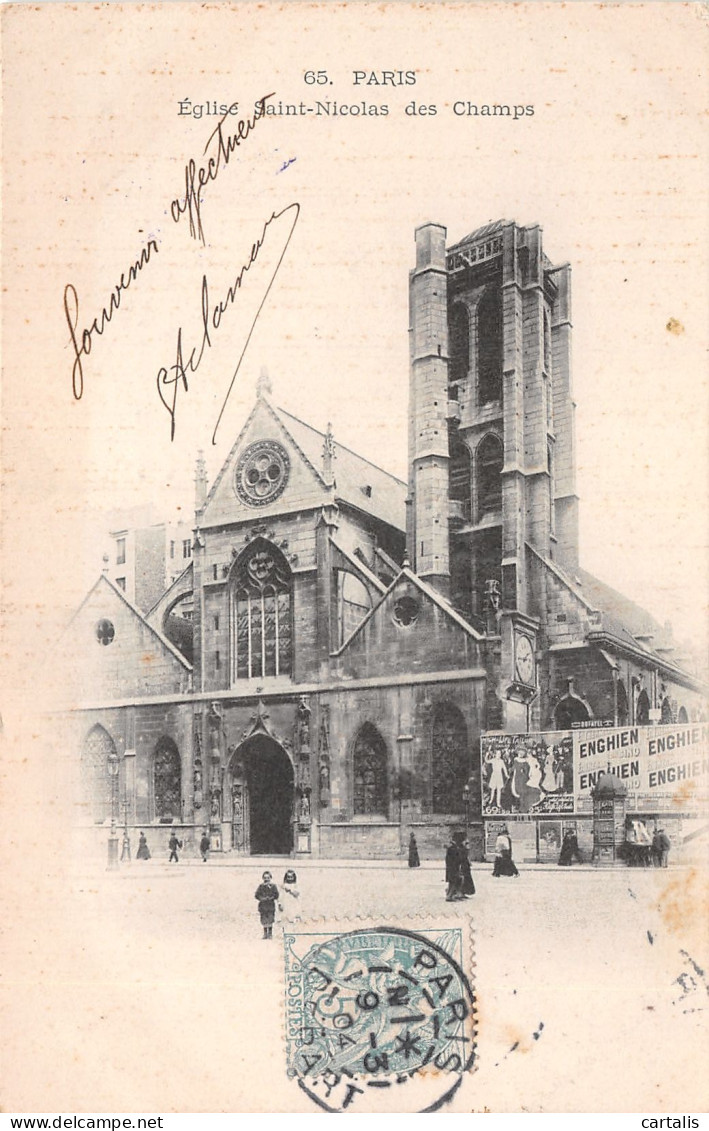 75-PARIS EGLISE SAINT NICOLAS DES CHAMPS-N°4190-E/0255 - Churches