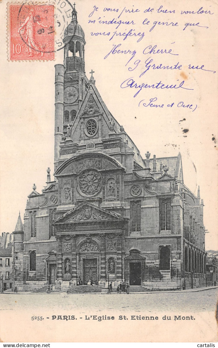 75-PARIS EGLISE SAINT ETIENNE DU MONT-N°4190-E/0245 - Kirchen