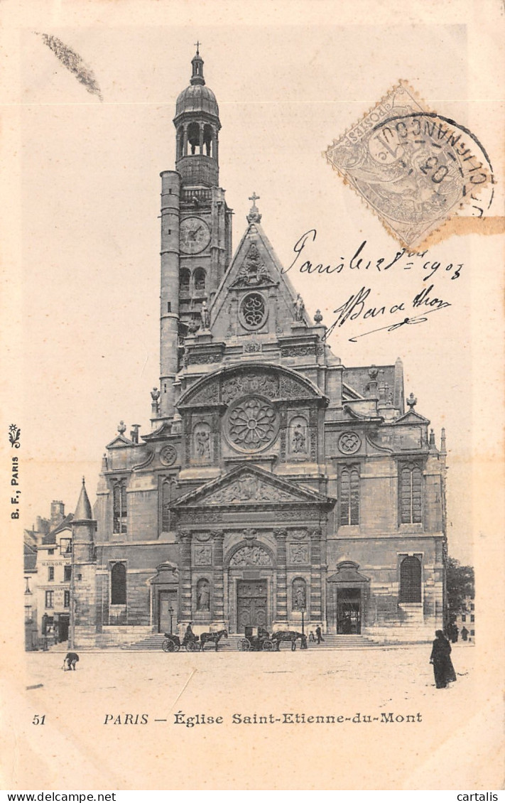 75-PARIS EGLISE SAINT ETIENNE DU MONT-N°4190-D/0249 - Kirchen