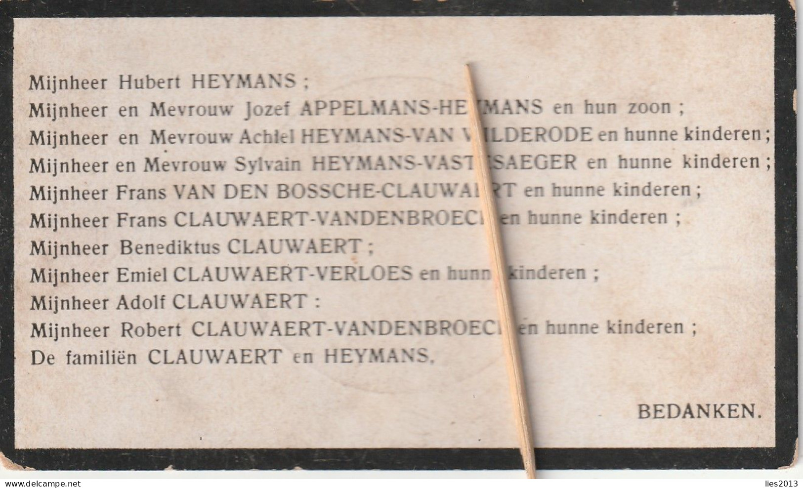 Heymans, Appelmans, Van Wilderode, Vastesaeger, Clauwaert, Verloes, Vandenbrouck - Devotion Images