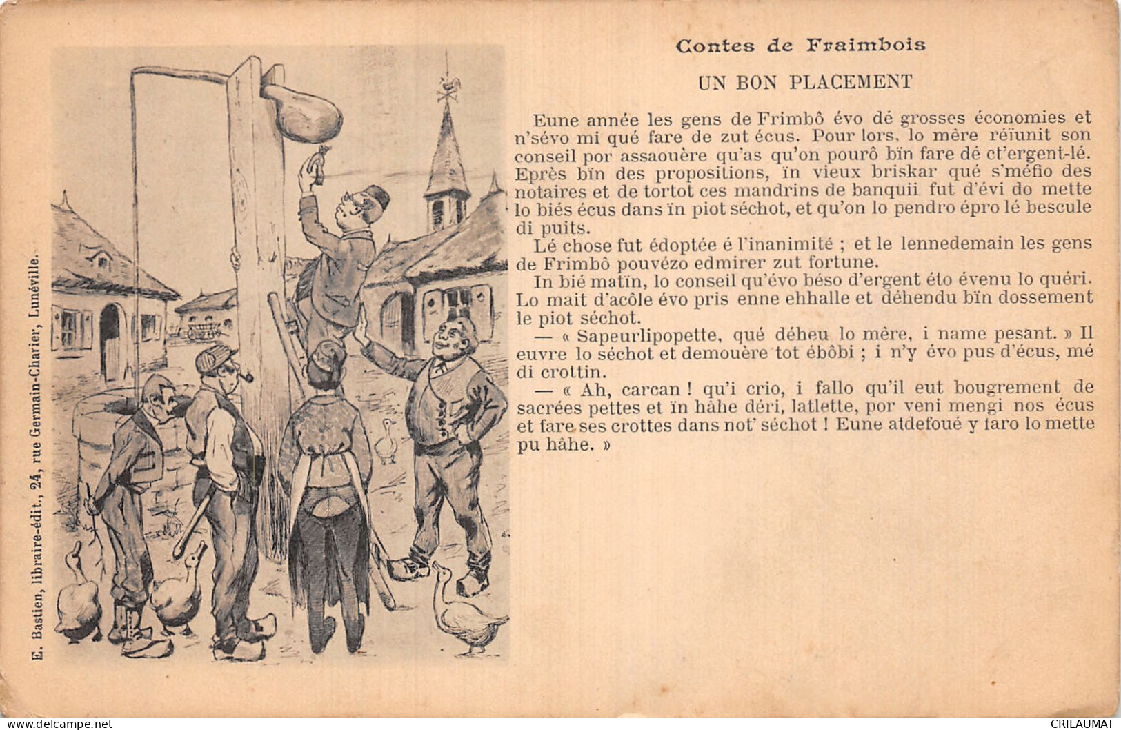 54-CONTES DE FRAIMBOIS FOLKLORE UN BON PLACEMENT-N°5136-C/0325 - Autres & Non Classés