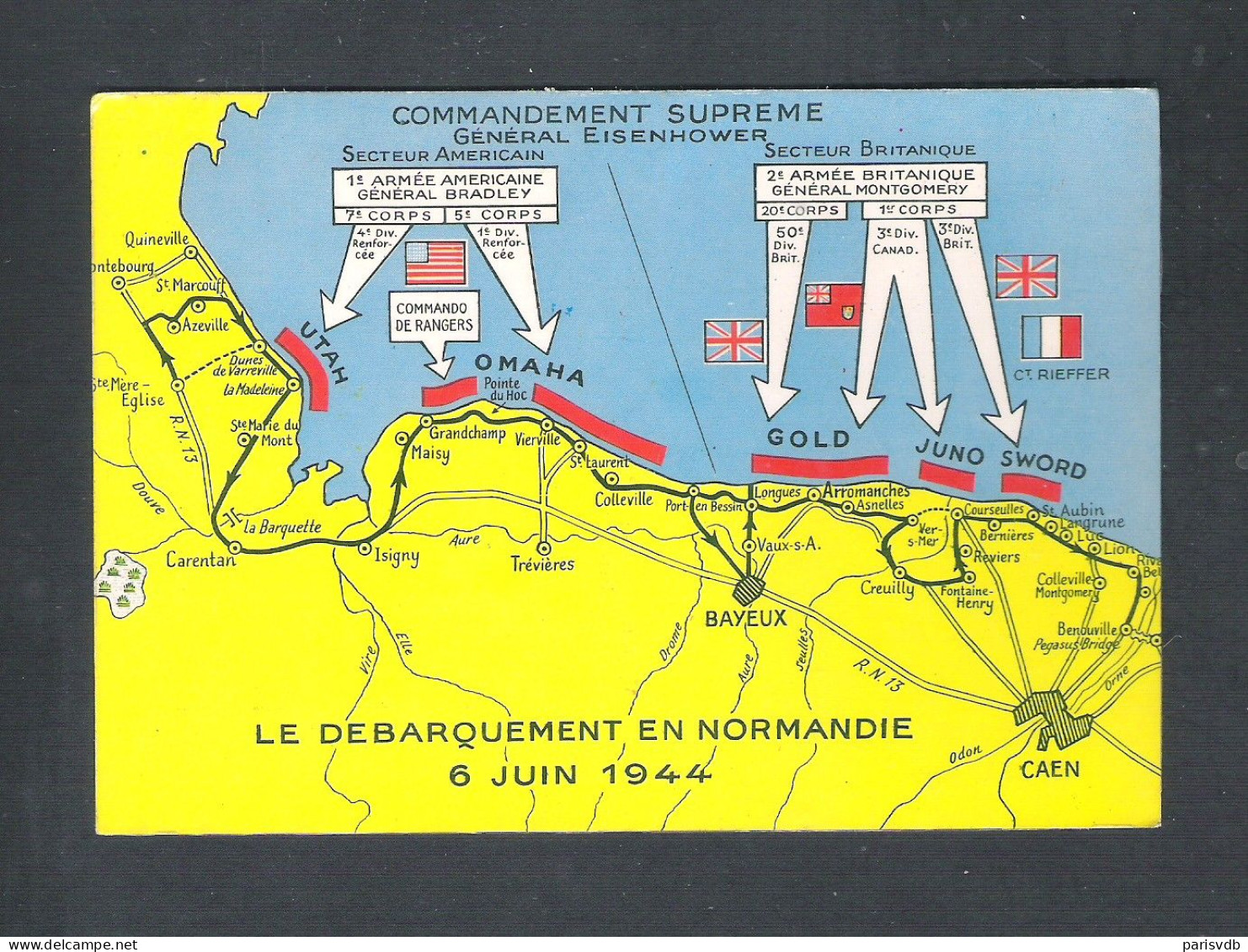 ARROMANCHES   O (bis) (14)  LE DEBARQUEMENT EN NORMANDIE 6 JUIN 1944  (FR 20.005) - Arromanches