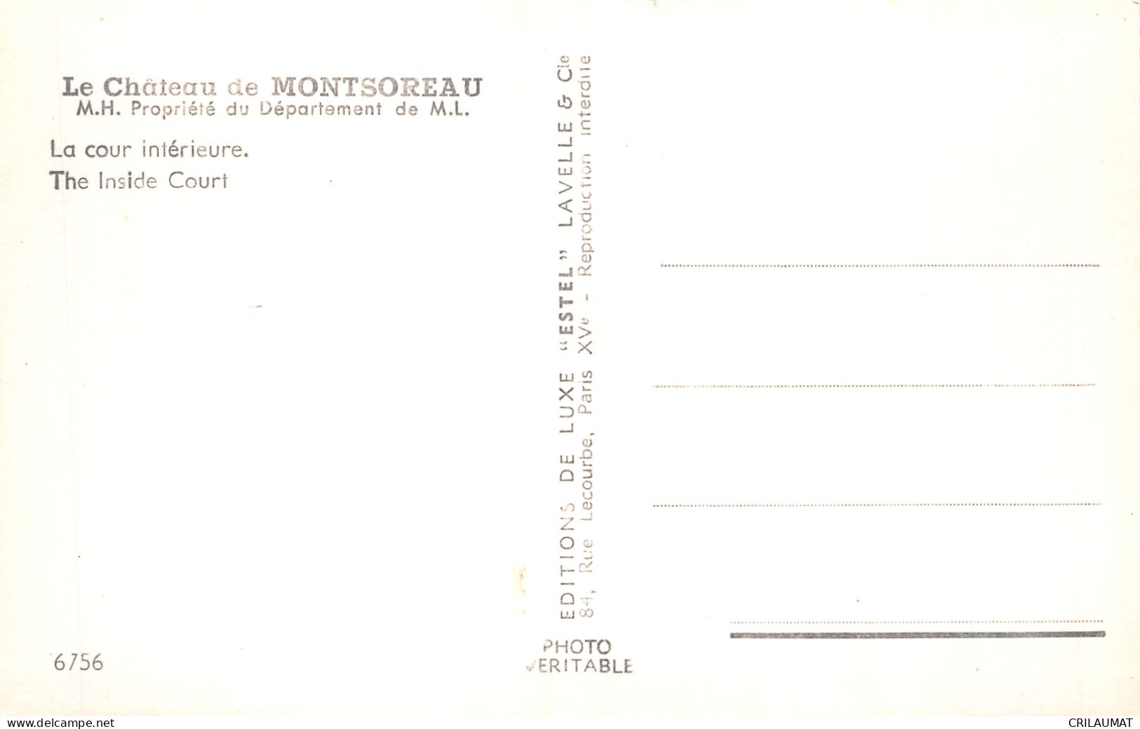 49-MONTSOREAU-N°5136-A/0337 - Andere & Zonder Classificatie