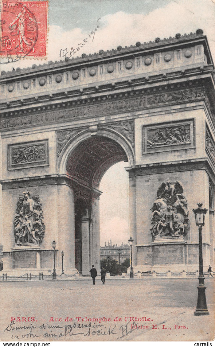 75-PARIS ARC DE TRIOMPHE-N°4190-G/0283 - Arc De Triomphe