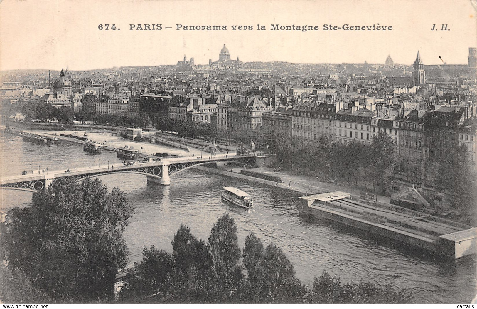 75-PARIS PANORAMA VERS LA MONTAGNE SAINTE GENEVIEVE-N°4190-G/0205 - Andere & Zonder Classificatie