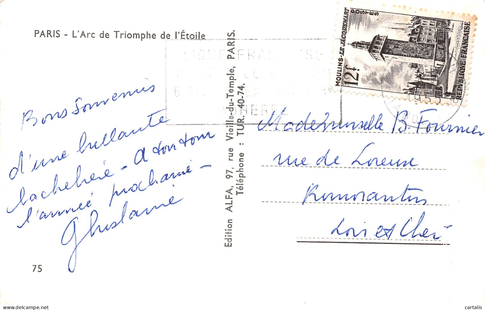 75-PARIS ARC DU TRIOMPHE-N°4190-F/0373 - Triumphbogen