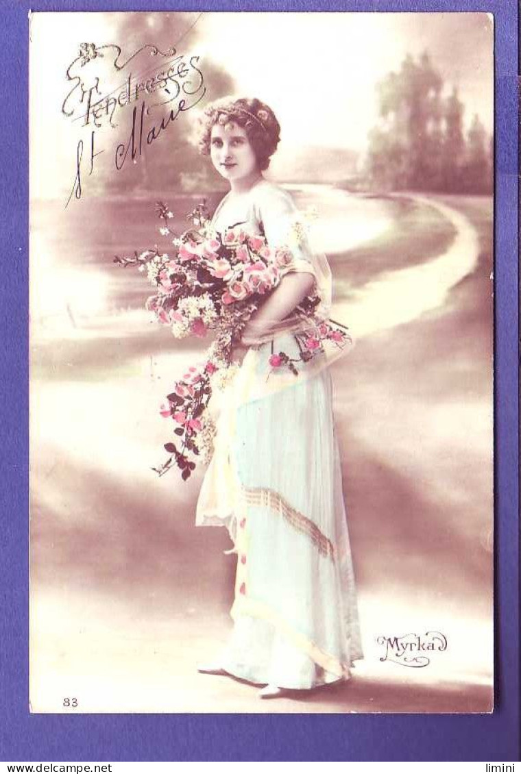 TENDRESSES - FEMME En COSTUME Et FLEURS -  - Other & Unclassified