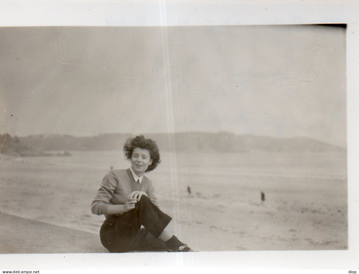 Photo Vintage Paris Snap Shop -femmes Women Mer Sea  St Brelade&#039;s Bay - Anonymous Persons