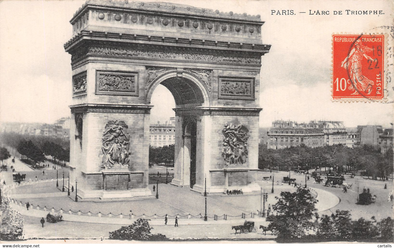 75-PARIS ARC DU TRIOMPHE-N°4190-F/0241 - Arc De Triomphe