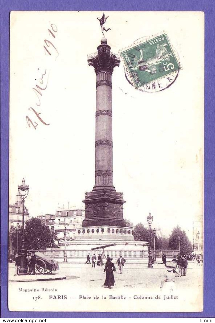 75 - PARIS - 6éme  - PLACE De La BASTILLE - ANIMÉE -  - Statuen