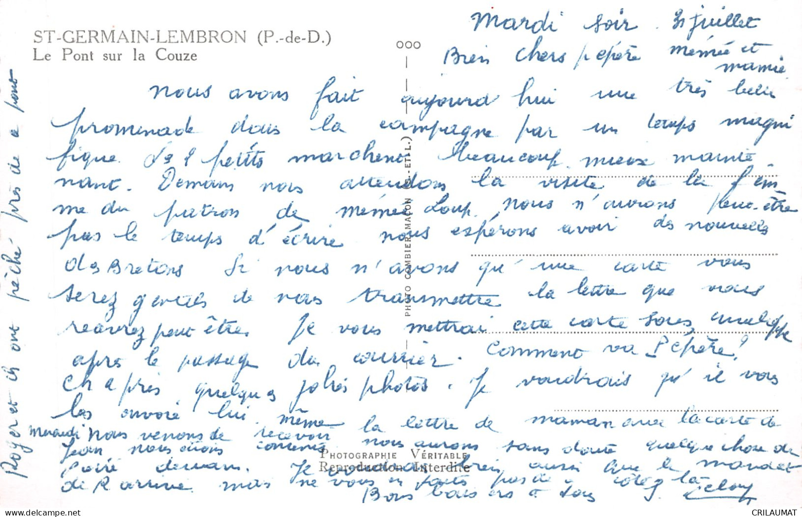 63-SAINT GERMAIN LEMBRON-N°5136-D/0183 - Saint Germain Lembron