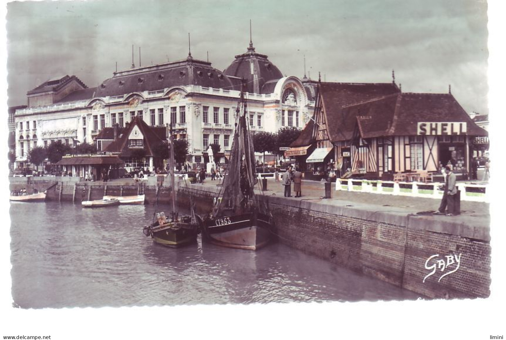 14 - DEAUVILLE -  TROUVILLE - CASINO Et BARQUES De PÊCHES - COLORISÉE - - Deauville