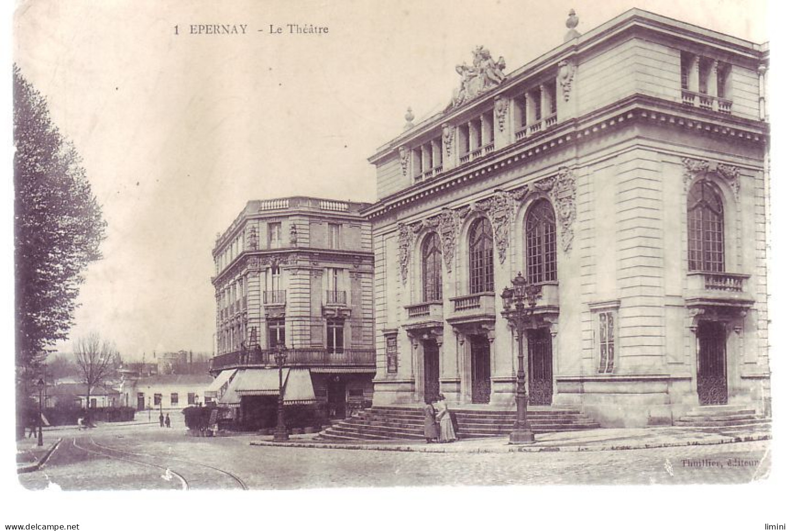 51 - EPERNAY - THÉATRE - VUE GÉNÉRALE - ANIMÉE - - Epernay