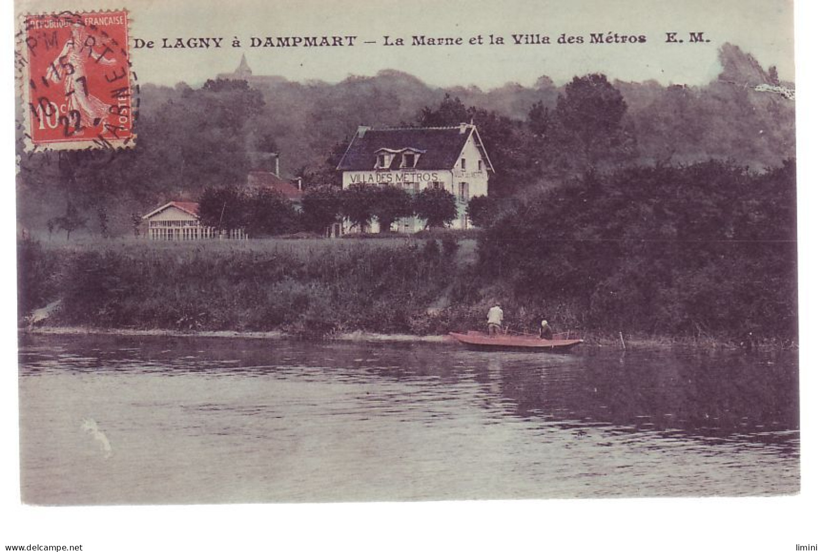 77 - MONTÉVRAIN - La MARNE Et La VILLA Des METROS -  CHEMIN DE HALAGE à DAMPMART - COLORISÉE - - Lagny Sur Marne