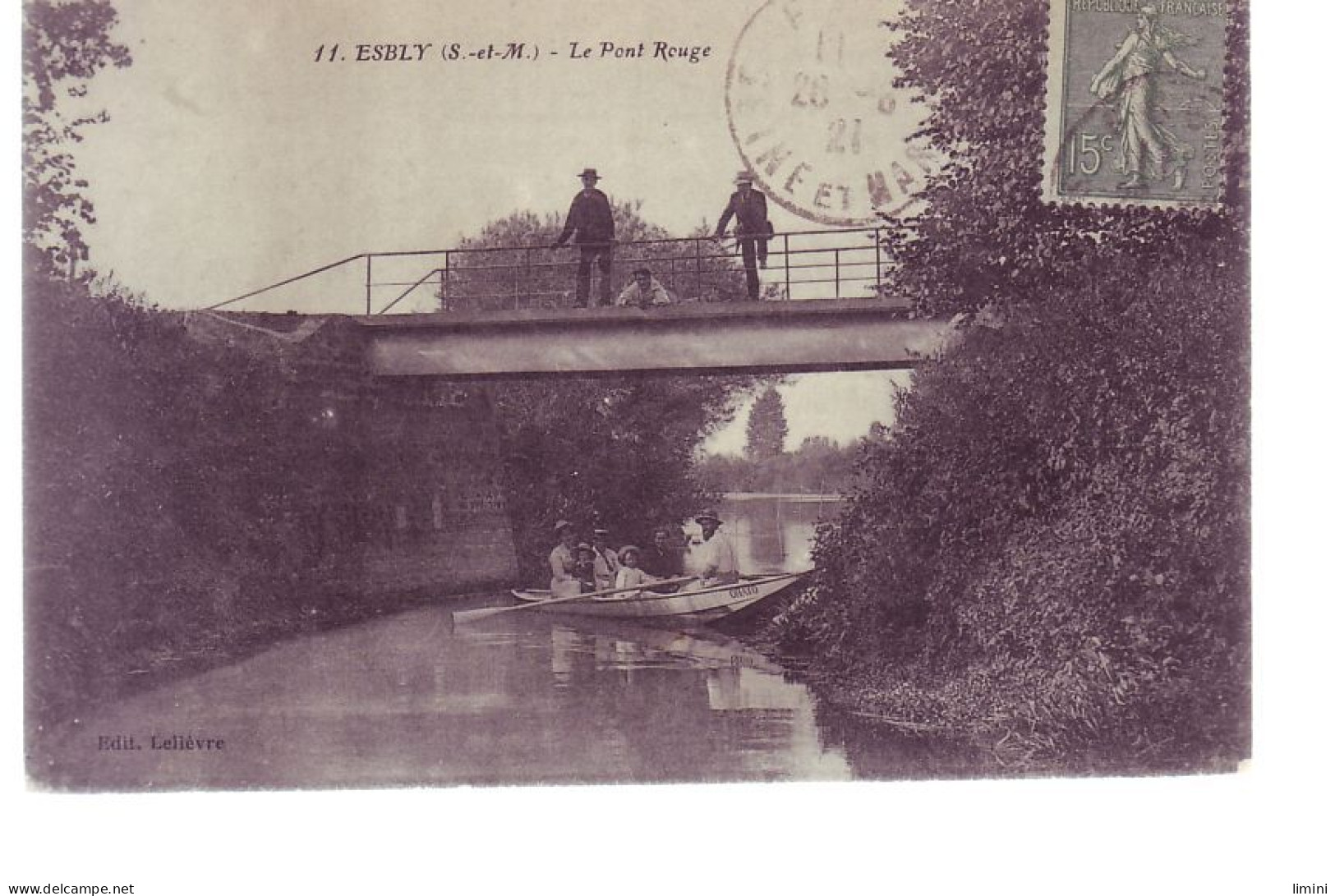 77 -ESBLY - Le PONT ROUGE - PROMENADE En BARQUE - ANIMÉE - - Esbly