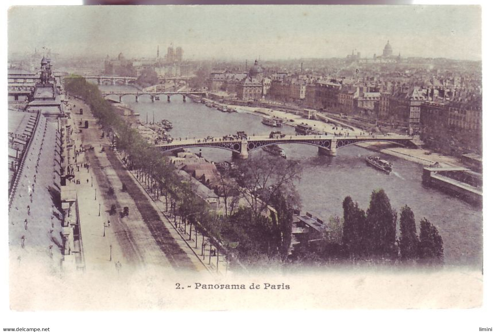 75 - PARIS - PANORAMA De PARIS - COLORISÉE - - La Seine Et Ses Bords